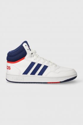 adidas Originals sneakers pentru copii HOOPS 3.0 MID K culoarea alb