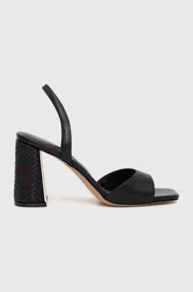 Aldo sandale de piele MIRALE culoarea negru