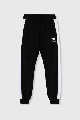 Fila pantaloni de trening pentru copii BLECKEDE culoarea negru, modelator