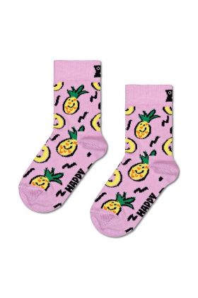 Happy Socks sosete copii Kids Pineapple Sock culoarea roz