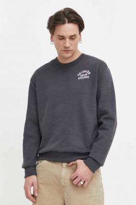 Hollister Co. bluza barbati, culoarea gri, cu imprimeu