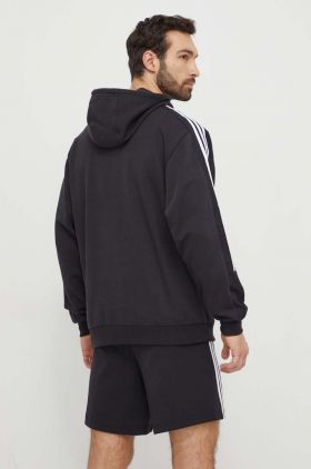 adidas bluză TIRO bărbați, culoarea negru, cu glugă, cu imprimeu IV8126