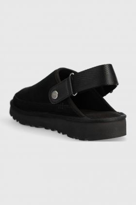 UGG papuci din piele intoarsa Goldencoast Clog culoarea negru, 1142172