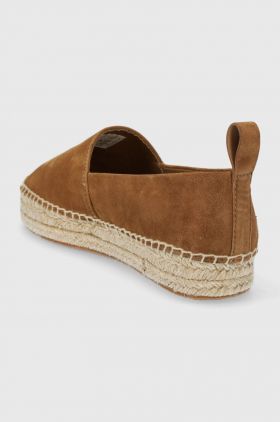 BOSS espadrile din piele intoarsa Madeira culoarea bej, 50517280