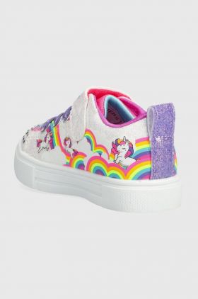 Skechers tenisi copii TWINKLE SPARKS JUMPIN CLOUDS culoarea alb