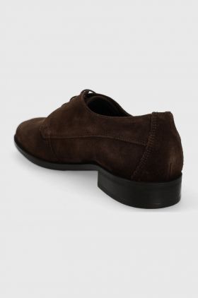 BOSS pantofi de piele intoarsa Colby barbati, culoarea maro, 50516599