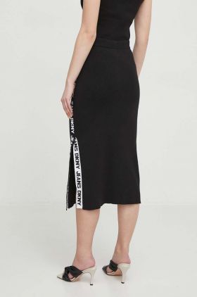 Dkny fusta culoarea negru, midi, creion