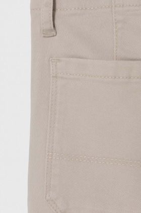 Abercrombie & Fitch pantaloni copii culoarea bej, neted