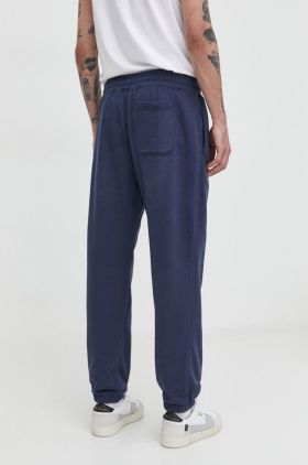 Abercrombie & Fitch pantaloni de trening culoarea albastru marin, cu imprimeu