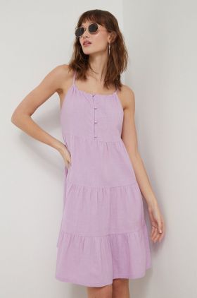 Roxy rochie culoarea violet, mini, evazați ERJWD03784