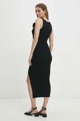 Answear Lab rochie culoarea negru, midi, mulata