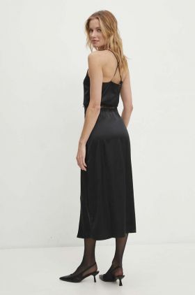 Answear Lab rochie culoarea negru, midi, drept