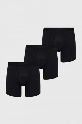 Abercrombie & Fitch boxeri 3-pack barbati, culoarea negru