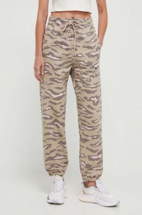 adidas by Stella McCartney pantaloni de trening culoarea bej, cu model IN3628