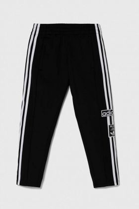 adidas Originals pantaloni de trening pentru copii culoarea negru, cu imprimeu