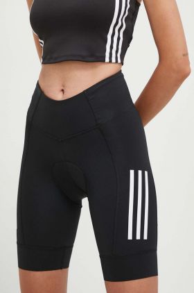 adidas Performance pantaloni scurți de ciclism culoarea negru, cu imprimeu, high waist IJ8334