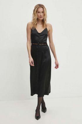 Answear Lab rochie culoarea negru, midi, drept