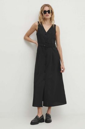 Answear Lab rochie culoarea negru, midi, evazati