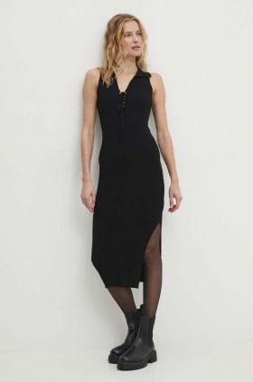 Answear Lab rochie culoarea negru, midi, mulata