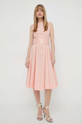 Blugirl Blumarine rochie culoarea portocaliu, midi, evazați RA4143.T2392