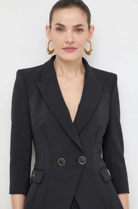 Elisabetta Franchi sacou culoarea negru, cu doua randuri de nasturi, neted