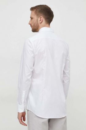 BOSS cămașă din bumbac bărbați, culoarea alb, cu guler clasic, regular 50512842