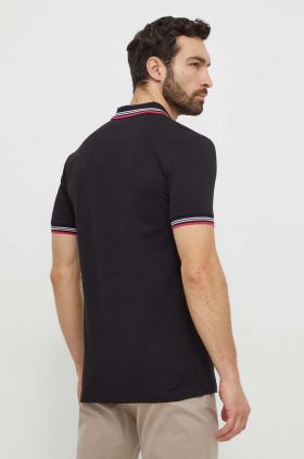 BOSS Green tricou polo bărbați, culoarea negru, cu imprimeu 50506193