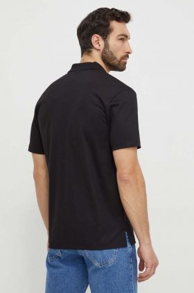 HUGO polo de bumbac culoarea negru, uni 50515269