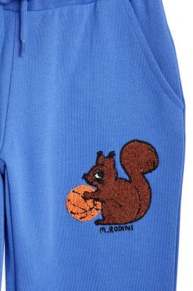 Mini Rodini pantaloni de trening din bumbac pentru copii Squirrels cu imprimeu