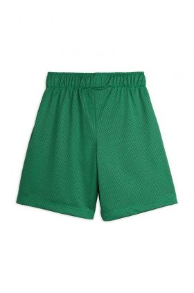 Mini Rodini pantaloni scurți copii Basket culoarea verde, cu imprimeu