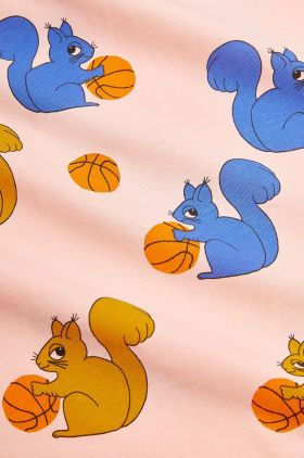 Mini Rodini tricou de bumbac pentru copii Squirrel cu imprimeu