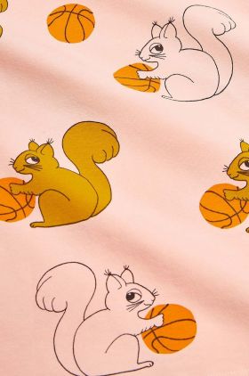 Mini Rodini tricou copii Squirrel culoarea roz, cu model