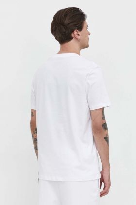 HUGO tricou din bumbac bărbați, culoarea alb, cu imprimeu 50513812