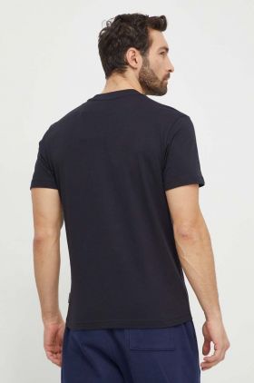 Napapijri tricou din bumbac barbati, culoarea negru, cu imprimeu