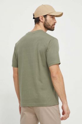 New Balance tricou din bumbac barbati, culoarea verde, cu imprimeu