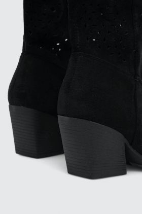 Answear Lab cizme femei, culoarea negru, cu toc drept