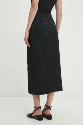Answear Lab fusta culoarea negru, midi, drept