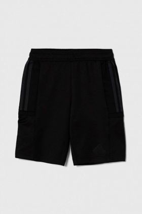 adidas pantaloni scurti copii culoarea negru, talie reglabila