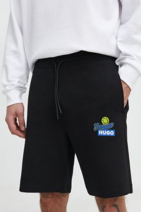 HUGO Blue pantaloni scurți din bumbac culoarea negru 50513310