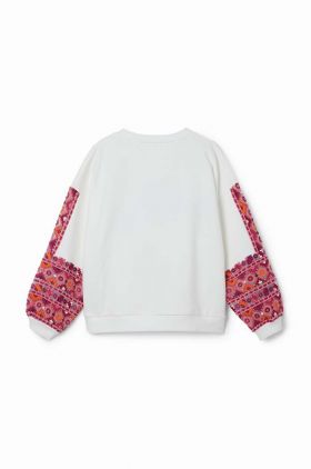 Desigual bluza copii culoarea alb, cu imprimeu