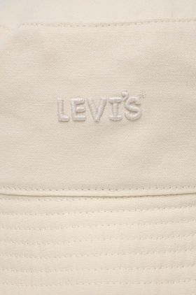 Levi's palarie din bumbac culoarea bej, bumbac