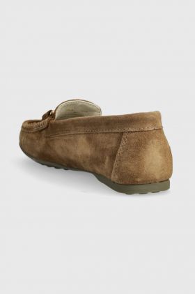 Barbour mocasini din piele intoarsa Anika femei, culoarea maro, cu toc plat, LFO0698BE52