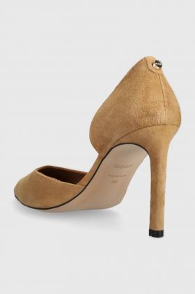 BOSS tocuri din piele intoarsa Janet culoarea bej, 50516217