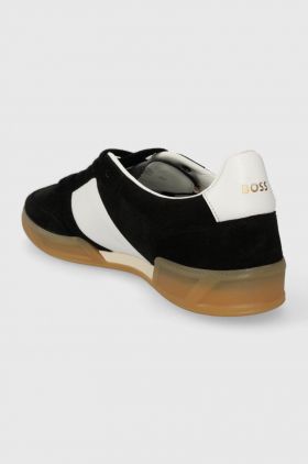 BOSS sneakers din piele intoarsă Brandon culoarea negru, 50512365