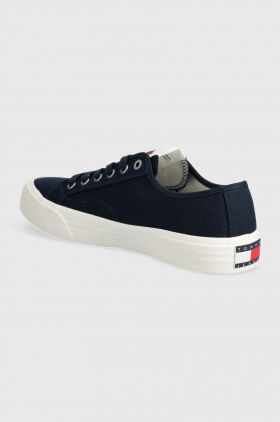 Tommy Jeans tenisi TJM LACE UP CANVAS COLOR barbati, culoarea albastru marin, EM0EM01365