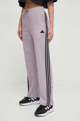 adidas pantaloni de trening culoarea roz, cu imprimeu IS0869