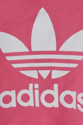 adidas Originals tricou din bumbac pentru bebelusi TREFOIL TEE culoarea roz