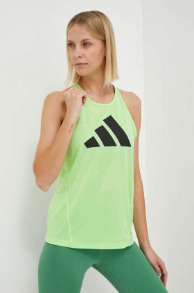 adidas Performance top pentru alergat Run It culoarea verde IL7226