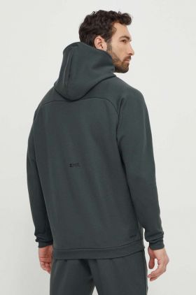 adidas bluză Z.N.E bărbați, culoarea verde, cu glugă, uni IR5240