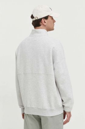 Abercrombie & Fitch bluza barbati, culoarea gri, melanj
